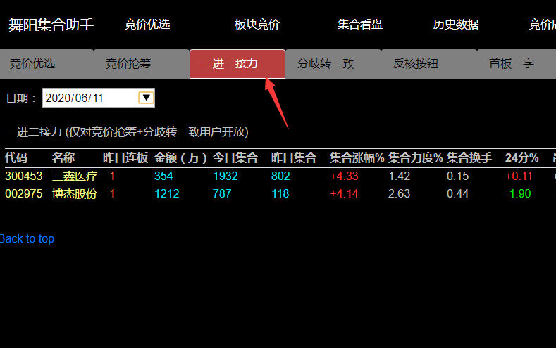 一进二接力